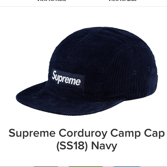 supreme corduroy camp cap ss18